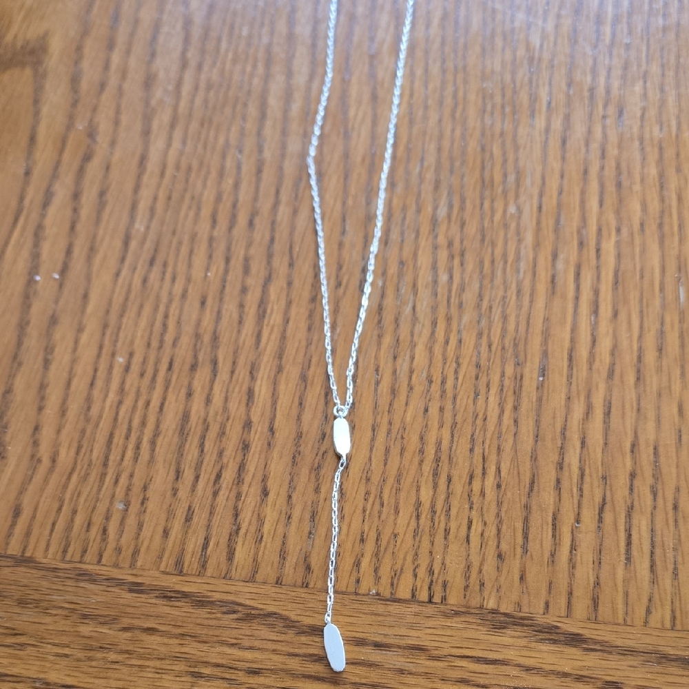 Kendra Scott Silver Lariat Necklace